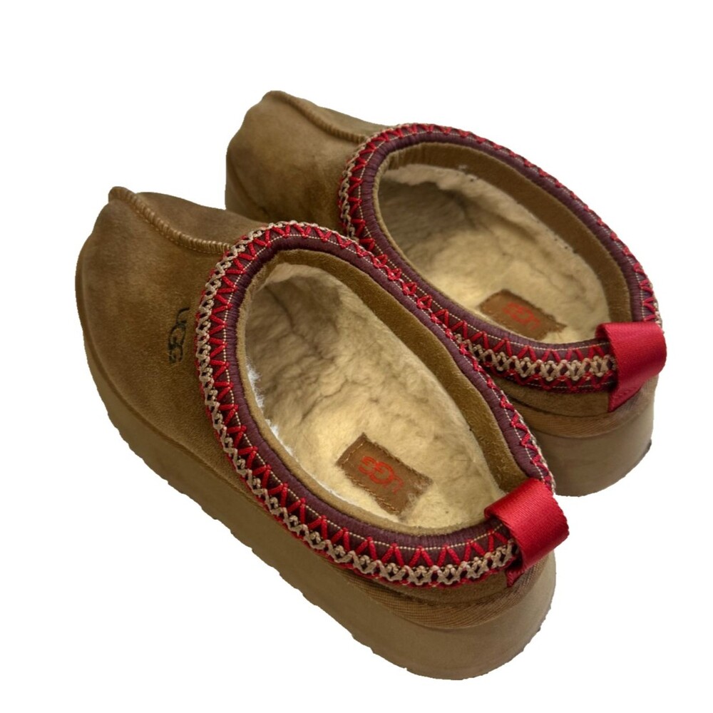 Ugg Tazz Platform Slippers Chestnut Women’s Size 6 - Picture 2 of 7